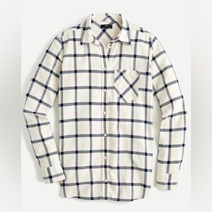 J. Crew Classic Fit Boy Shirt in Block Plaid - Size 4